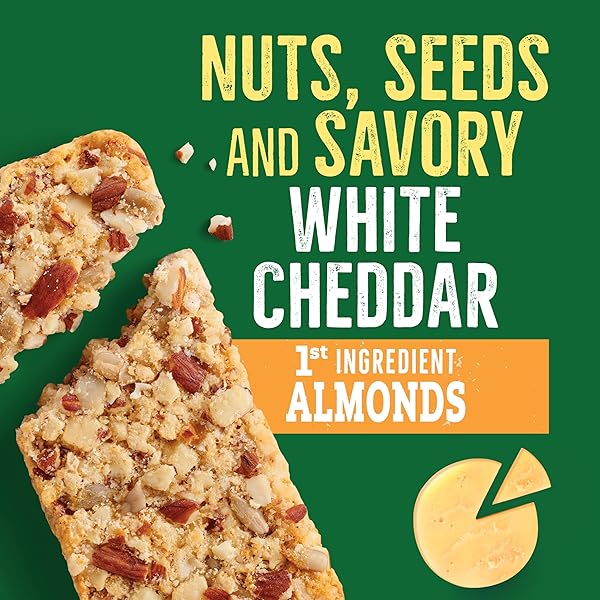 NATURE VALLEY SAVORY NUT CRUNCH BARS, WHITE CHEDDAR ALMOND AND PEANUT BAR, 5 BARS, 4.45 OZ