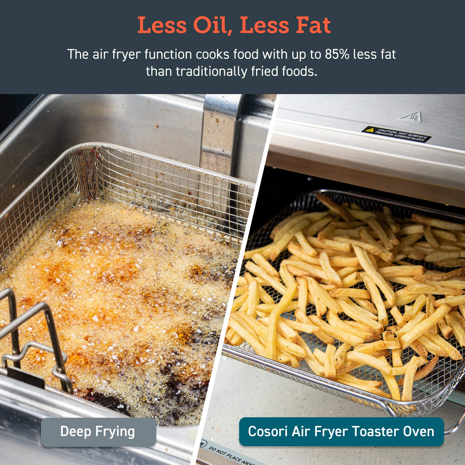 COSORI Air Fryer Basket for CO130-AO, CS130-AO & CS130-CFH, Air Fryer Toaster Oven Replacement Accessories