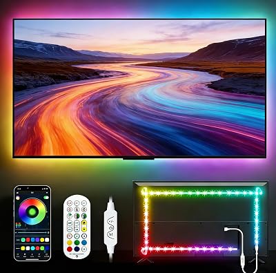 Daymeet LED TV Backlight 32-60 inch RGBIC USB Light Strip with Remote