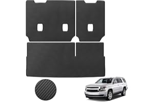 TTX LIGHTING Trunk Mat & Backrest Mat for 2015-2020 Chevrolet Tahoe/GMC Yukon(Not for XL) - Custom Fit PU Leather Cargo Liner - All Weather Cargo Mats for Chevy Tahoe/GMC Yukon 2015-2020