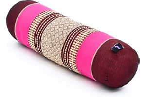 Leewadee Large Yoga Bolster – Shape-Retaining Tube Cushion for Meditation, Bolster for Stretching, Made of Eco-Friendly Kapok, 1 inches