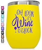 Prokitline Wine Tumbler With Sayings, Premium
