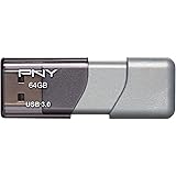 PNY 64GB Turbo Attaché 3 USB 3.0 Flash Drive - (P-FD64GTBOP-GE), GREY