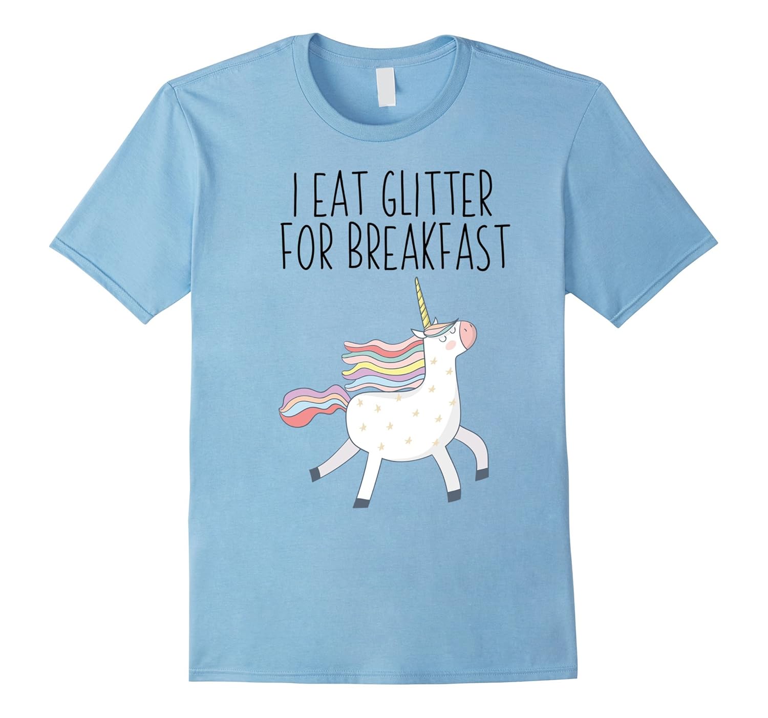 I Eat Glitter for Breakfast T-Shirt Funny Unicorn Horse Tee-ANZ