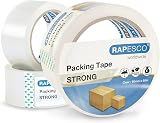 Rapesco 1751 Strong Packing Tape 50mm x 60m Clear Pack of 3