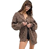 For Love & Lemons Women's Nathalie Knit Oversized Cardigan