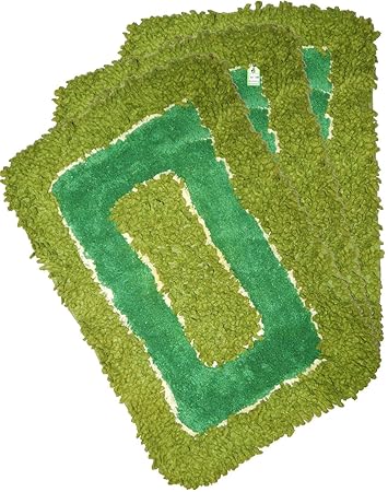 Buy Loomantha Miles To Go Green Cotton 3 Pc Door Mat Online At