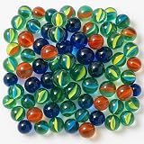 SOL 100pk Glass Marbles Cat’s Eye Assorted Colours Indoor Outdoor Kids Toy view 7