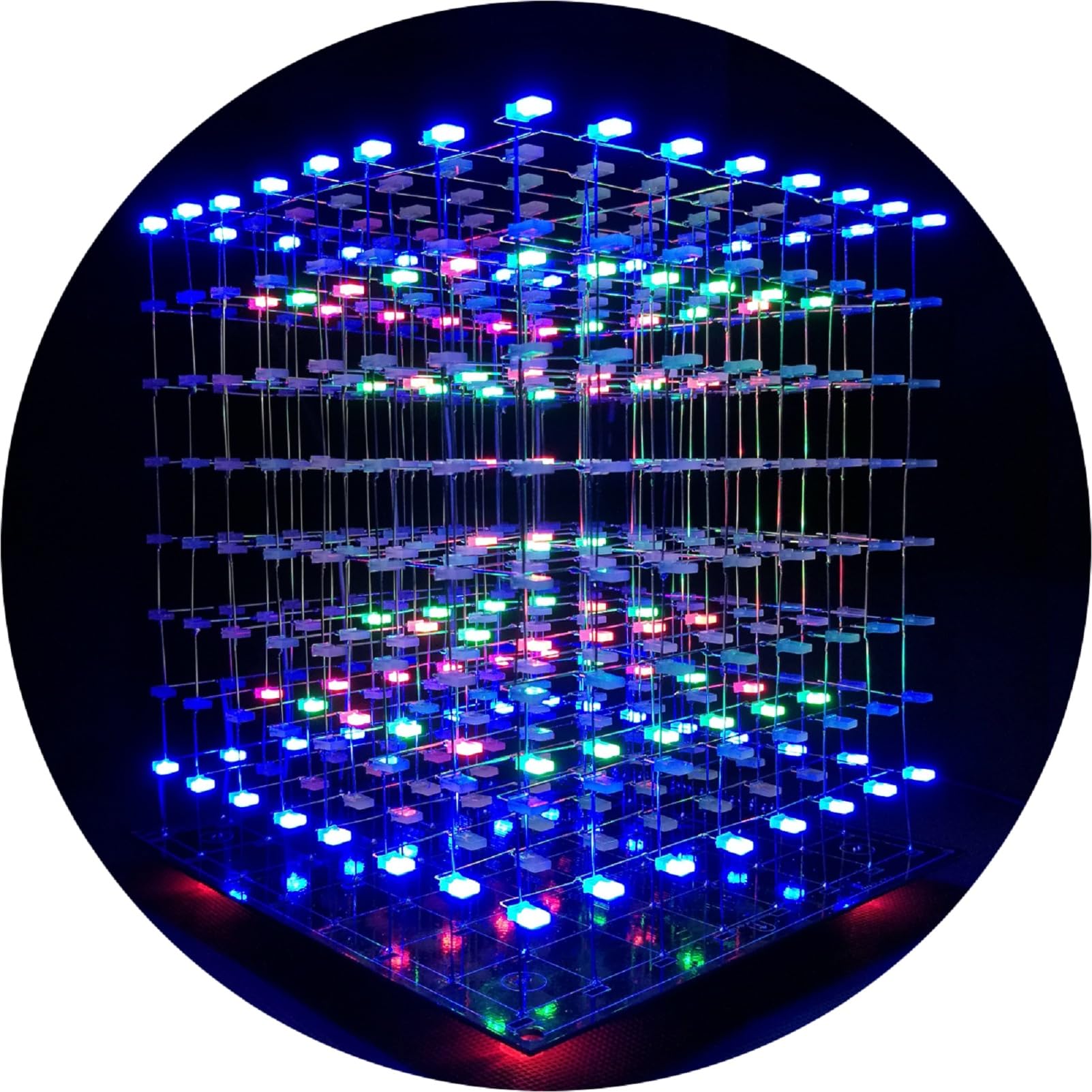 iCubeSmart 3D Led Cube DIY Electronics Kit Soldering Project Kit (3D8S-MULTI)