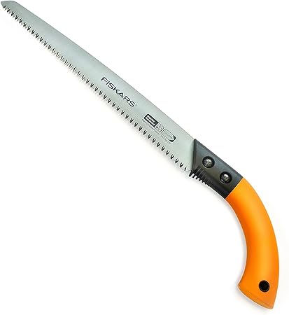 Fiskars Scie A Elaguer Pour Bois Vert Lame Fixe Gaine De Rangement En Plastique Incluse Coupe Tirante Longueur De Lame 33 Cm Lame En Acier Inoxydable Noir Orange Sw84 1001620 Amazon Fr Jardin