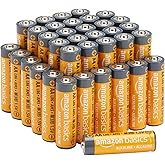 �鶹�� Basics 36 Pack AA High-Performance Alkaline Batteries, 10-Year Shelf Life, Easy to Open Value Pack