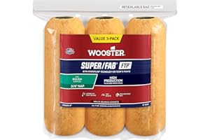 The Wooster Brush Company RR929-9 Super Fab FTP Roller Cover 3/4-Inch Nap, 3-Pack