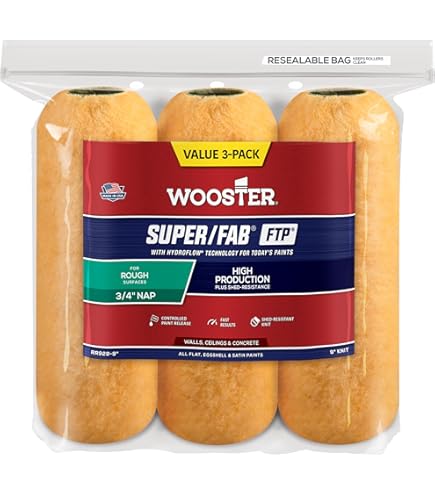 Wooster Brush RR302-4-1/2 Jubo-Koter Pro/Doo-Z Roller 3/8-Inch Nap, 2-Pack, 4-1/2-Inch, Paint