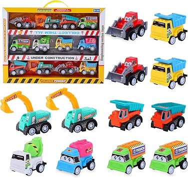Herefun 12 Pcs Mini Coches Cars, Mini Die Cast Set, Juego de Coches de Juguete Vehículos, Tire hacia Atrás Coches de Juguetes para 3 años Niños Niñas: Amazon.es: Juguetes y juegos