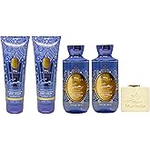 Bath & Body Works Limited Edition Princess Collection Cinderella 4 Piece Value Pack - 2 Body Creams and 2 Body Washes - with a Creamy Rose Bar Soap - Full Size