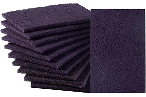 MIDO Professional Abrasive 6” x 9” Purple Scuff Pads 10PCS 600 Grit Scuff Pads,Aluminum Oxide Grains,for Paint Prep,Scuffing,Scouring and Sanding