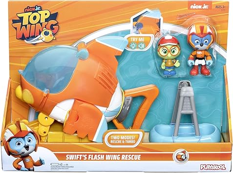 TOP WING – Caja Figura Swift y su vehículo Flash Bolide de Salvamento electrónico – Figura 7 cm – Juguete Infantil: Amazon.es: Juguetes y juegos