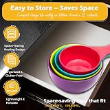 TIJAR Measuring Cups Set 4 Colorful Stackable Liquid Dry Ingredients 65ml 85ml view 6