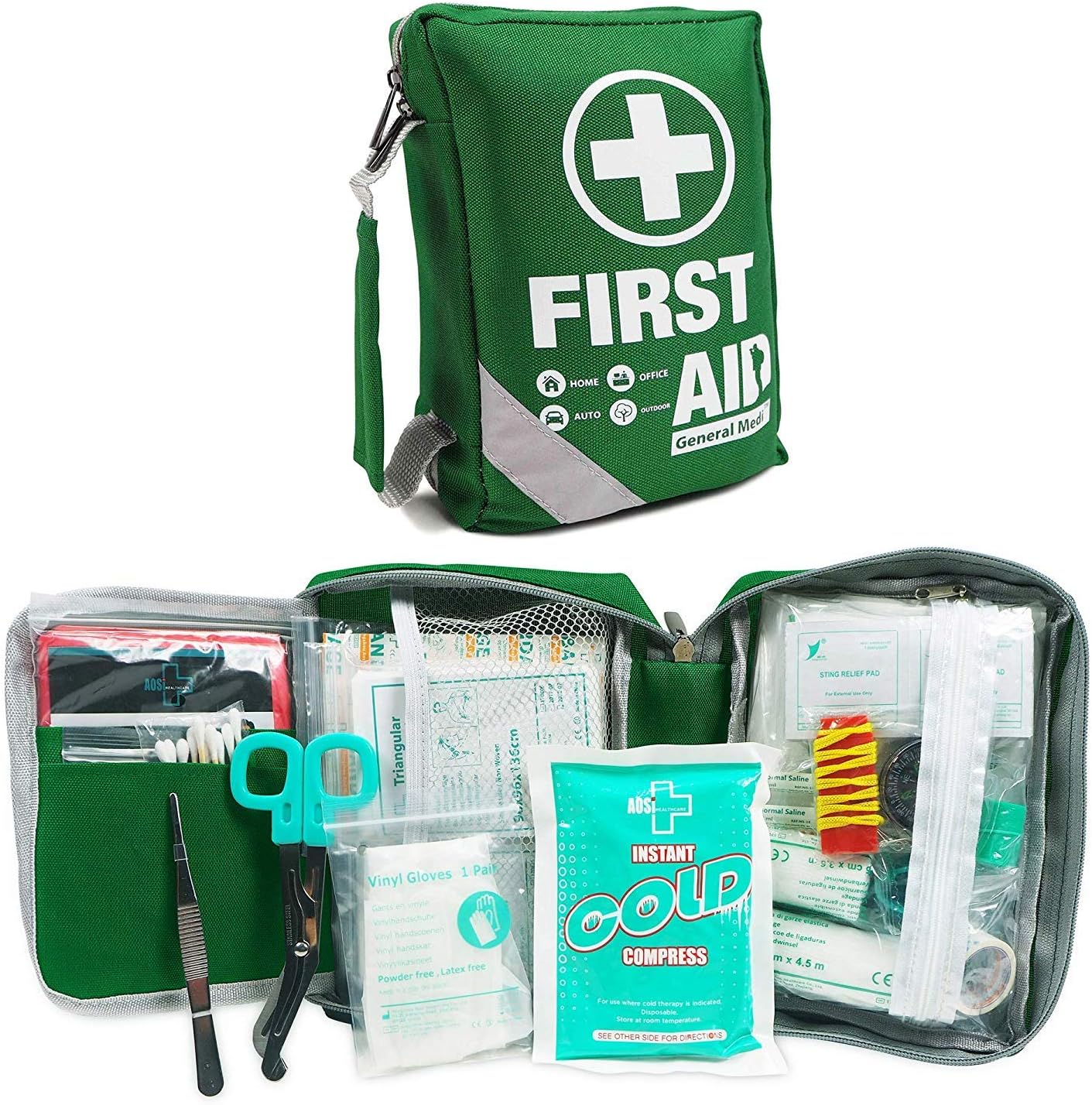 First Aid Kit Compact First Aid Bag(175 Piece) Includes