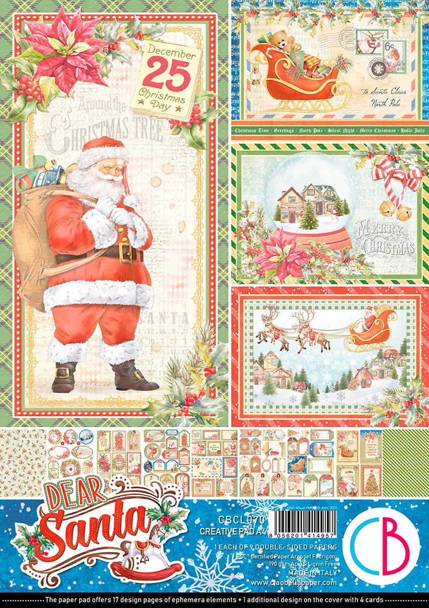 Ciao Bella Dear Santa A4 Creative Pad
