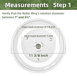 Gemroom 11.25" Microwave Glass Plate Replacement