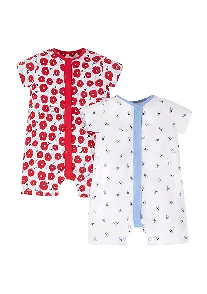 Baby Girls Regular Fit Romper Suit (Pack of 2)