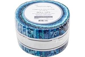Lunn Studios Artisan Batiks Snowscape 40 2.5-inch Strips Jelly Roll Robert Kaufman RU-1259-40, Assorted