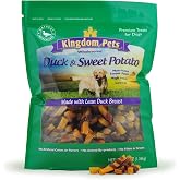 Kingdom Pets Duck Jerky &amp; Sweet Potato Dog Treats with Only 4 Ingredients and No Fillers, 3 Pound Bag