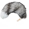 Iivos Fluffy Therian fox Tail Keychain - Soft Fur, Realistic Colors, Durable, Perfect for Cosplay, Renaissance Fairs