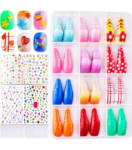 Amazon.com: Yoyo Nails Cupcake 12 Piece Glow-in-the-Dark Nail Tip