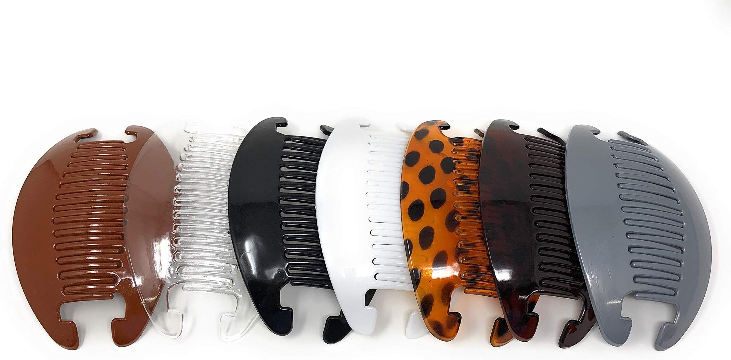 7 set Jumbo Banana Comb Clip Thick Hair Riser Claw Interlocking Jaw Extra.
