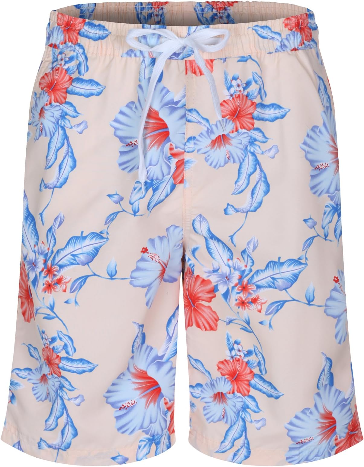 SoulStar Men's Hawaiian Floral Print Swim Shorts