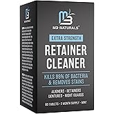 Retainer Cleanser Tablets Cleaner FSA HSA Approved Remove Odors Discoloration Stains and Plaque 2 Month Supply Denture Cleans
