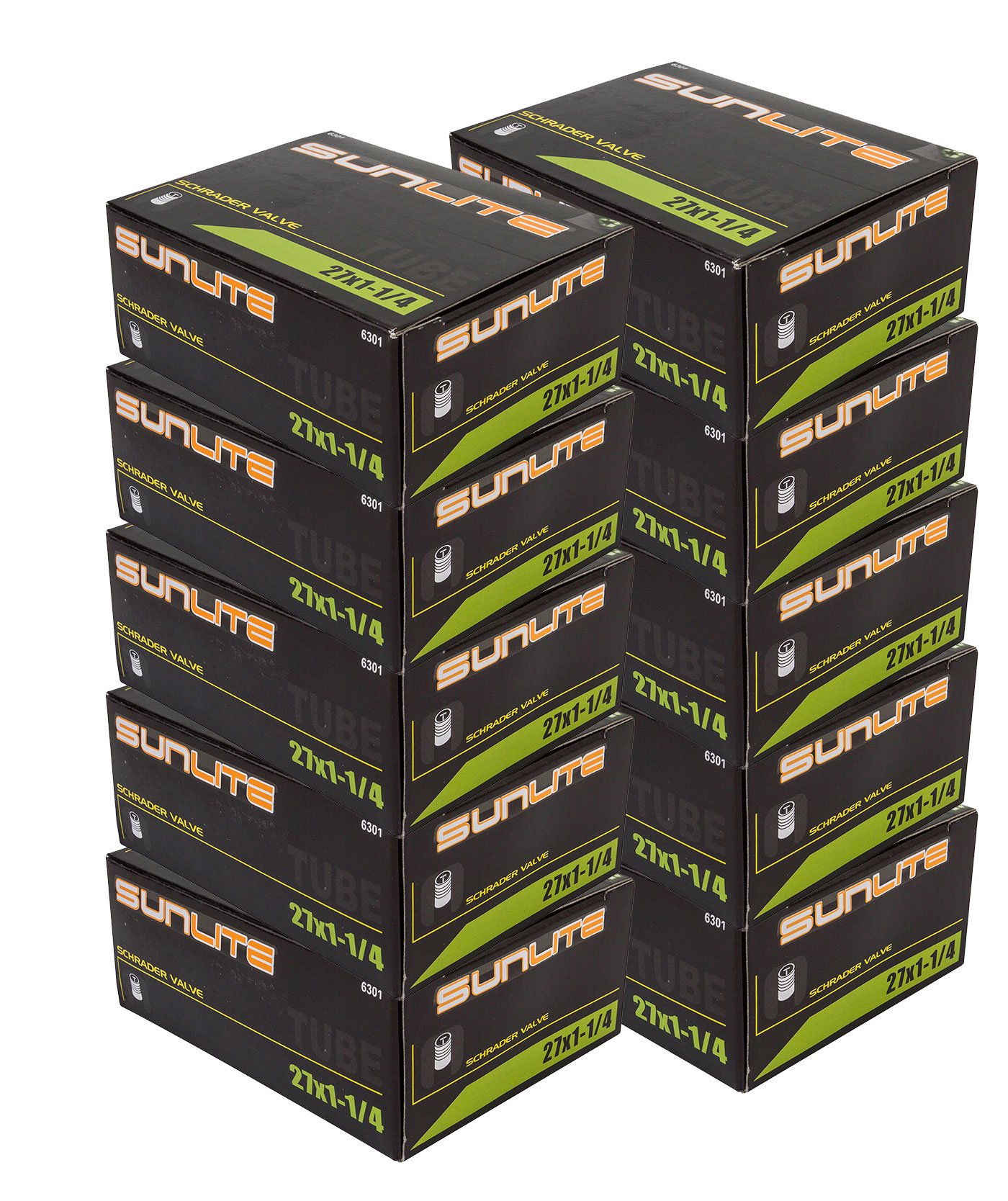 Street Fit 360 10 Pack Tube, 27 x 1-1/4 Schrader Valve, 32mm, Sunlite (10 Pack Special)