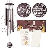 Gifts for Sister, 25''Wind Chimes, Birthday Gifts for Sister, Soul Sisters Unique Gift for Women,Thanksgiving,Christmas Day Gift Ideas for Love Rreminder
