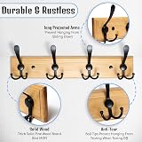 GlazieVault Coat Hooks for Wall 2 Pack Stainless Steel Heavy Duty view 7