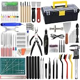 201PCS 3D Printer Tools Kit, 3D Printer Accessories for 3D Printer Modeler Basic Tools Diverse,Including Nozzle Cleaning Kit,Polishing Machine,Deburring Tool for Remove/Trim and Finish 3D Print