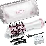 Auto Dual Voltage Hair Dryer Brush,110V-120V/220V-240V,Travel HairDryer Brush,Small Hot Airbrush,Blow Dryer Brush,Small Hair Dryer Brush,4 in 1 Hair Dryer and Styler Volumizer