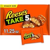 REESE'S TAKE 5 Pretzel, Peanut and Chocolate Snack Size, Candy Bag, 11.25 oz