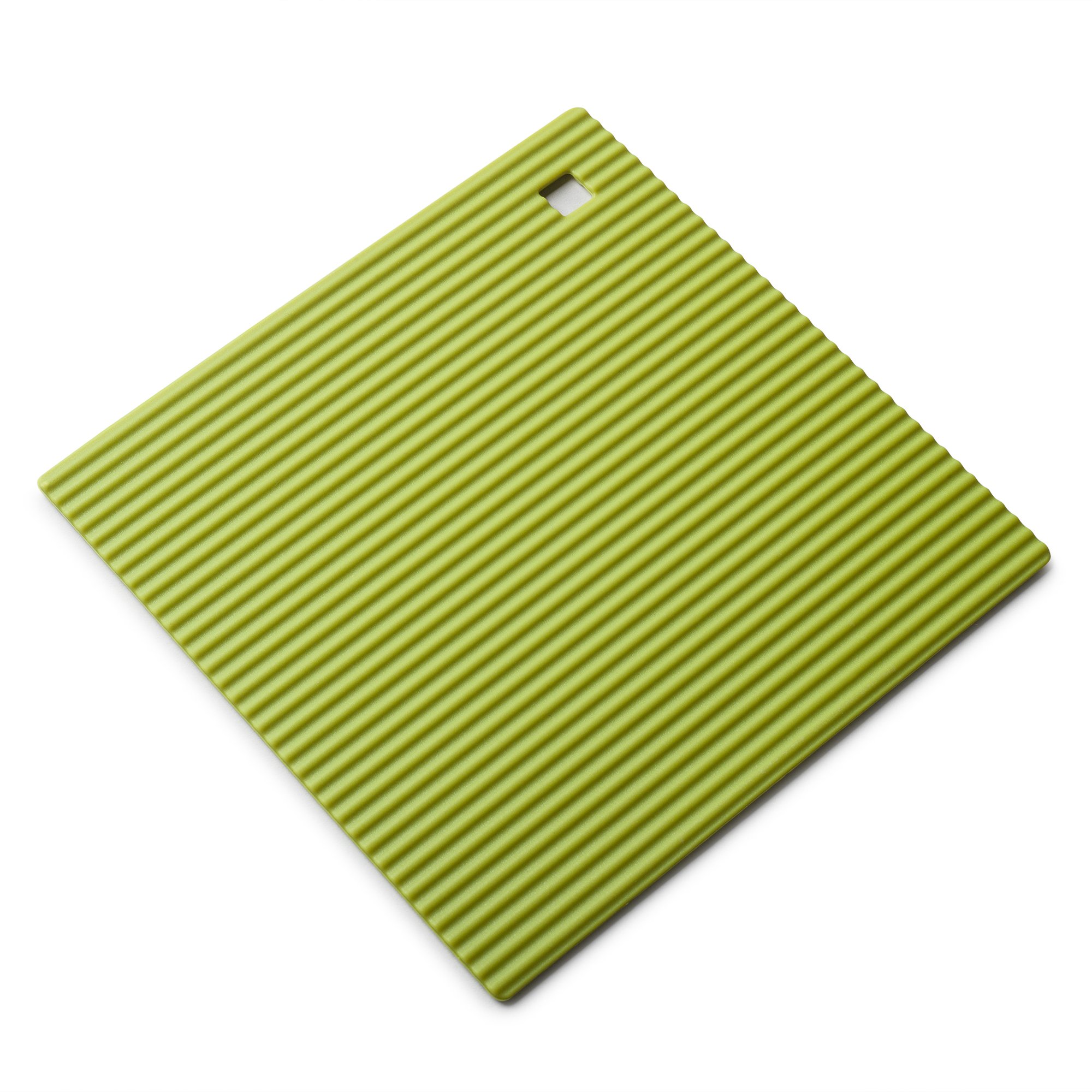 Zeal Silicone Trivet Mat Kitchen Worktop Protector for Hot Pots and Pans (18 x 18cm) – Heat Resistant Mat, Non Slip Square Trivet, Lime Green