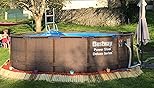 Bestway Piscine Hors Sol Power Steel Effet Rotin Diametre 4 X 122 Cm Filtre A Cartouche Skimatic Bache Echelle Amazon Fr Jardin
