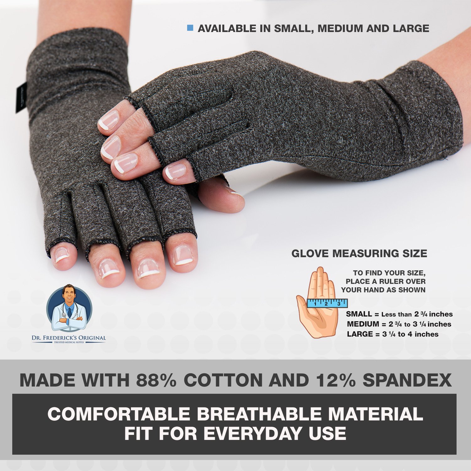 Dr. Frederick's Original Arthritis Gloves for Women Men Compression