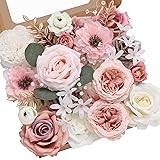 Serwalin Artificial Flowers Pink Flowers for