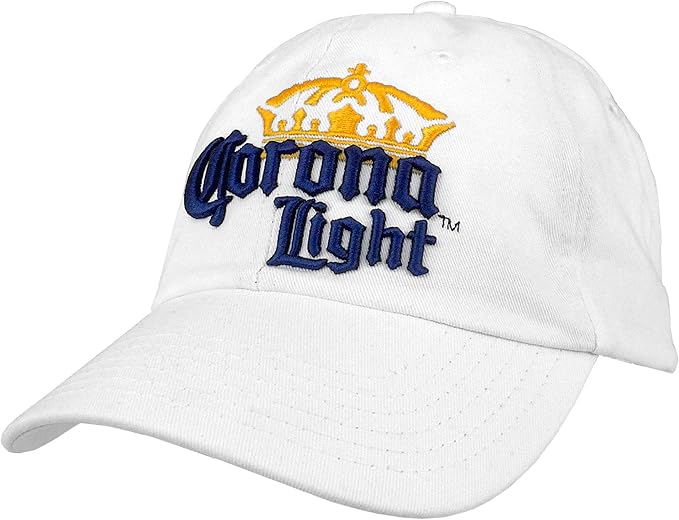 Tee Luv Corona Light Hat Corona Beer Logo Baseball Cap (White