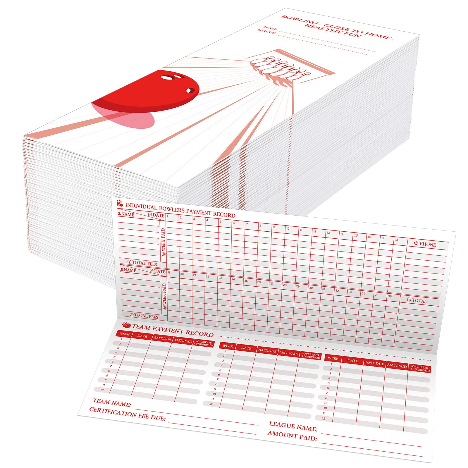 Photo 1 of Geyoga 25/50/100 Pcs Bowling League Envelopes Bulk Bowling Team Money Cash Envelopes Drop Payments Record Bowl Team Payments Last The Entire Season(25 Pcs)