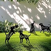 Yonisun 4 Pack Dog Metal Garden Decorative Stakes, Weather Proof Puppy Silhouette Statues for Yard, Patio,Outdoor Decor for Dog Lovers and Pet Owners