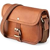 Berliner Bags Vintage Genuine Leather Shoulder Bag Malta, Crossbody Bag, Small Purse for Women - Brown
