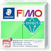 STAEDTLER 8010-501 FIMO Effect Oven-Hardening Polymer Modelling Clay - Neon Green (57g)