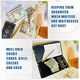Thenshop 10pc Black Marble Restaurant Check Presenters 4.3x8.3 Inch PU Leather view 2