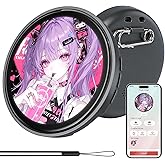 Digital Pin, Digital Badge with Touch Screen LED Display, Customizable Anime Style Wearable, Smart Button for FIFA World Cup 